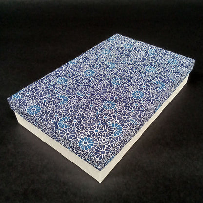 貼箱　花柄・青