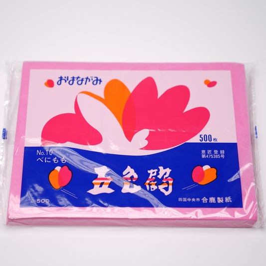おはながみ　五色鶴
